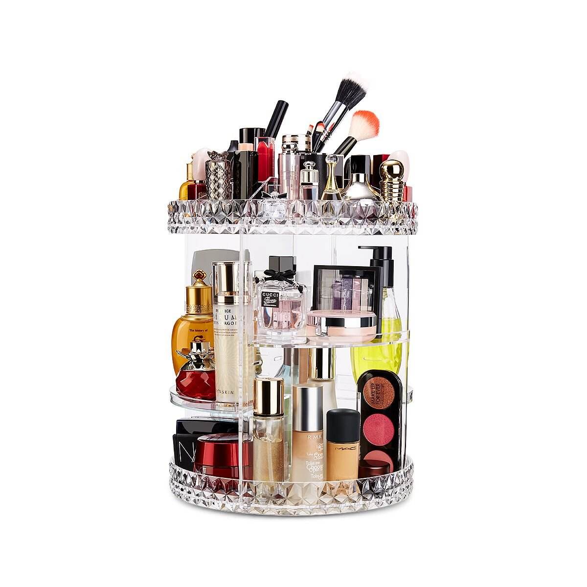 360° Rotating Diamond Shaped Organizer - Perfect for Cosmetics & Jewelry