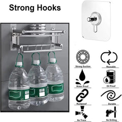 Pack of 10 Self-Adhesive Screw Hooks Clean and Seamless Look